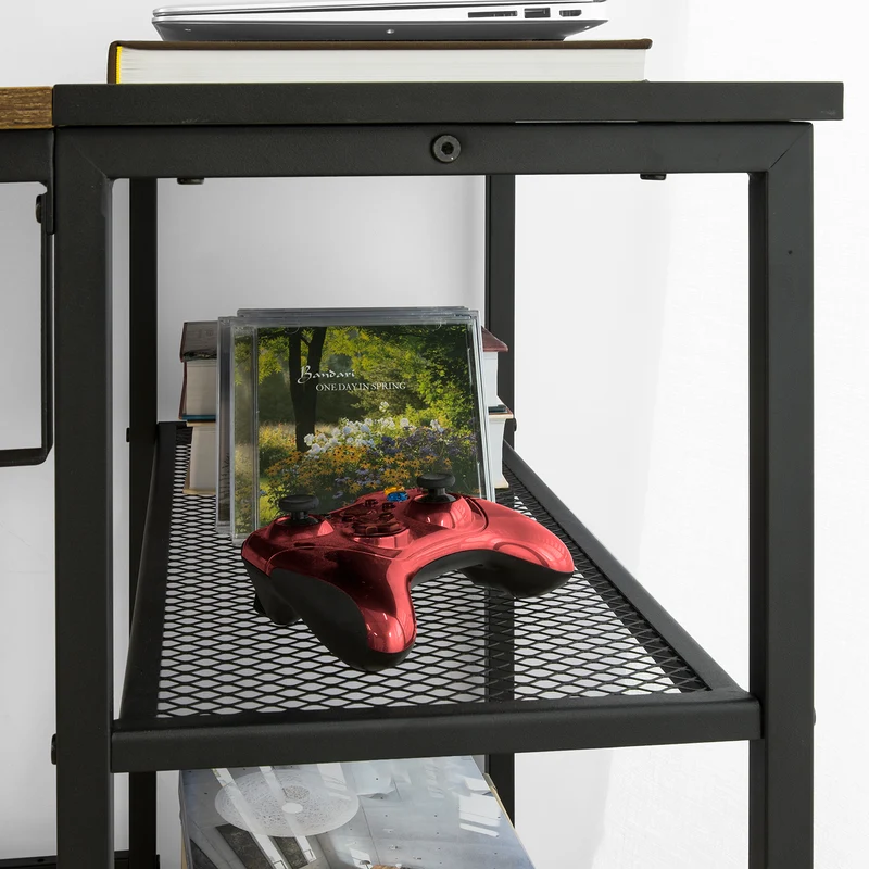 SoBuy FWT77-J Bureau Informatique Table d’étude Bureau d'Ordinateur avec Grand Plan de Travail