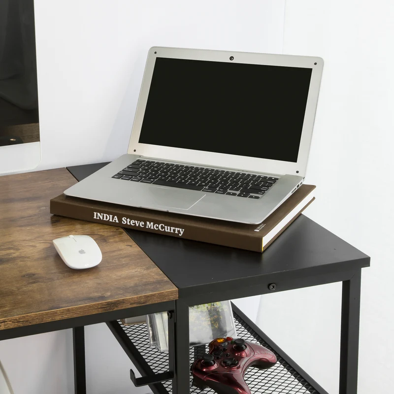 SoBuy FWT77-J Bureau Informatique Table d’étude Bureau d'Ordinateur avec Grand Plan de Travail