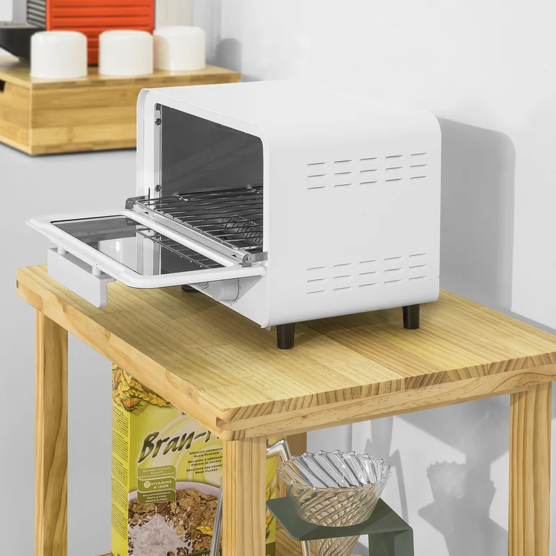 SoBuy FSB22-N Table Console en Bois Bout de Canapé Table d'Appoint avec 2 Étagères de Rangement
