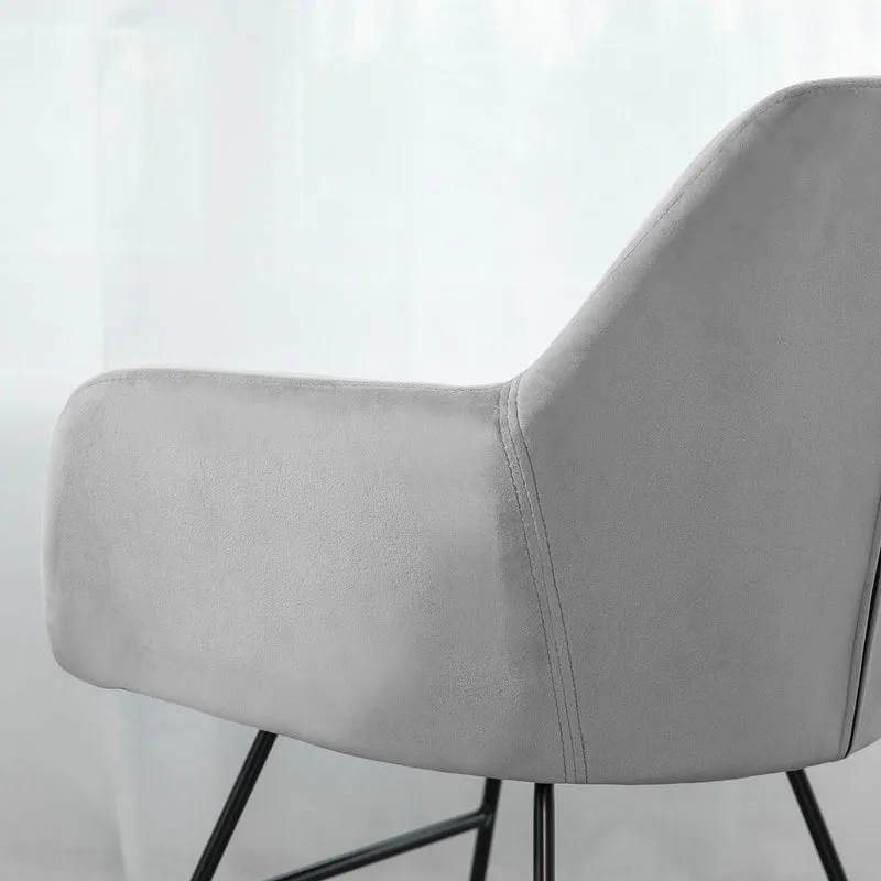 SoBuy FST68-DG Chaise à Bascule avec Accoudoirs Fauteuil de Relaxation Pieds