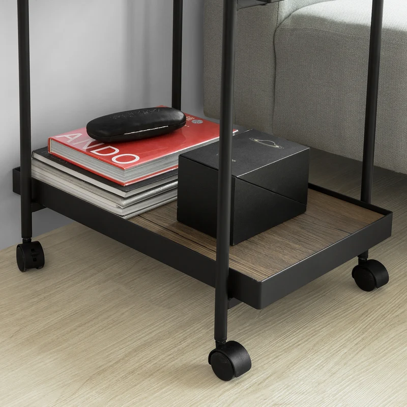 SoBuy FKW91-SCH Chariot de Service Desserte à roulettes Chariot Commode Roulant