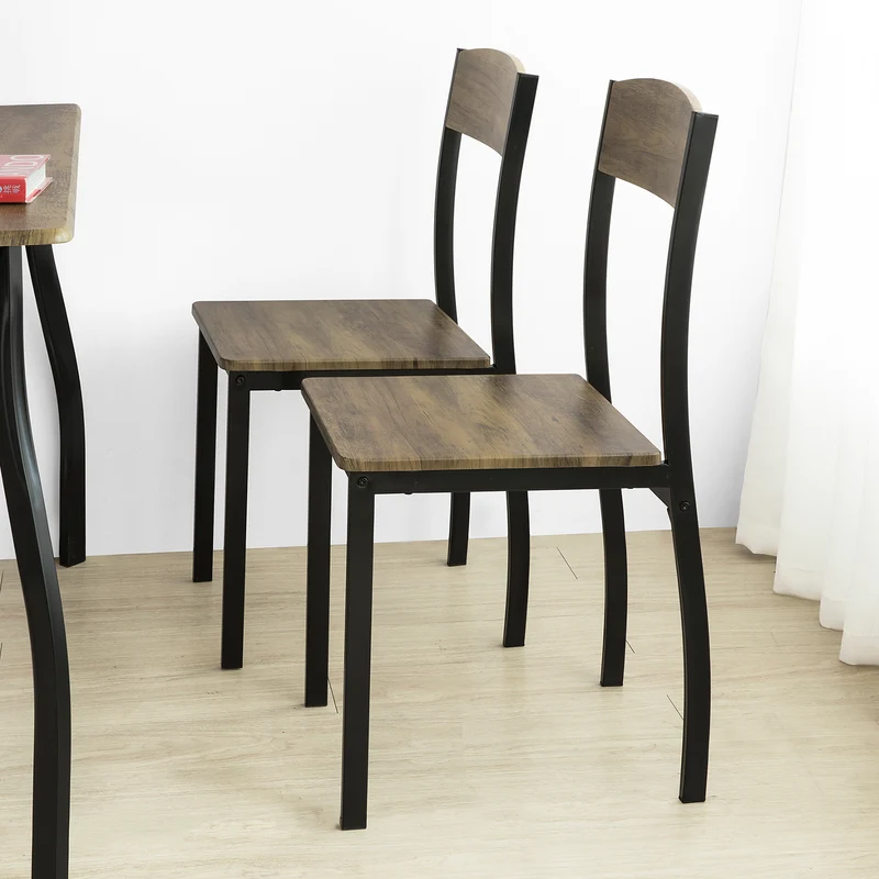 SoBuy FST73-Nx4 Lot de 4 Chaises de Cuisine en Métal Chaises de Salle à Manger avec Dossier Chaise sans la table