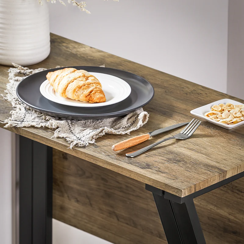 SoBuy OGT24-N Set de 1 Table + 4 Chaises Ensemble Table de Bar bistrot + 4 tabourets Table Mange-Debout Table Haute Cuisine Table à Manger