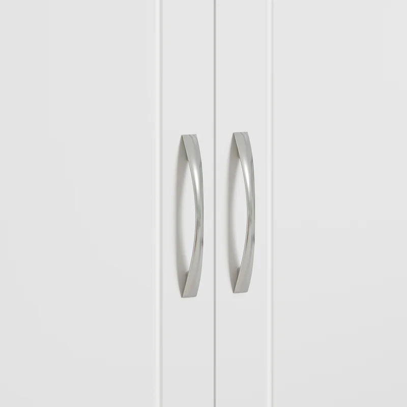 SoBuy FRG231-L-W Meuble Haut Suspendu 90 cm – 3 Portes, Étagère Réglable – Blanc