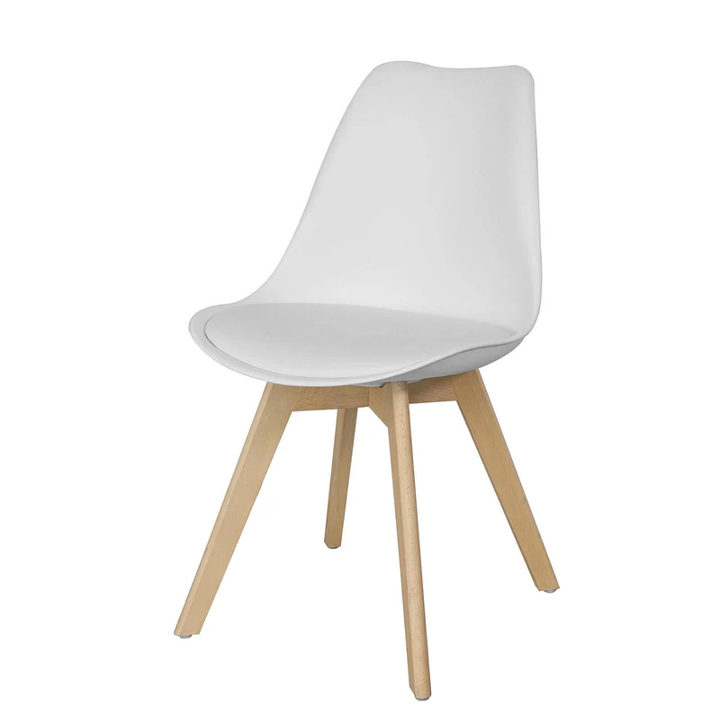 SoBuy FST58-W Chaise scandinave de cuisine salle à manger avec assise rembourrée