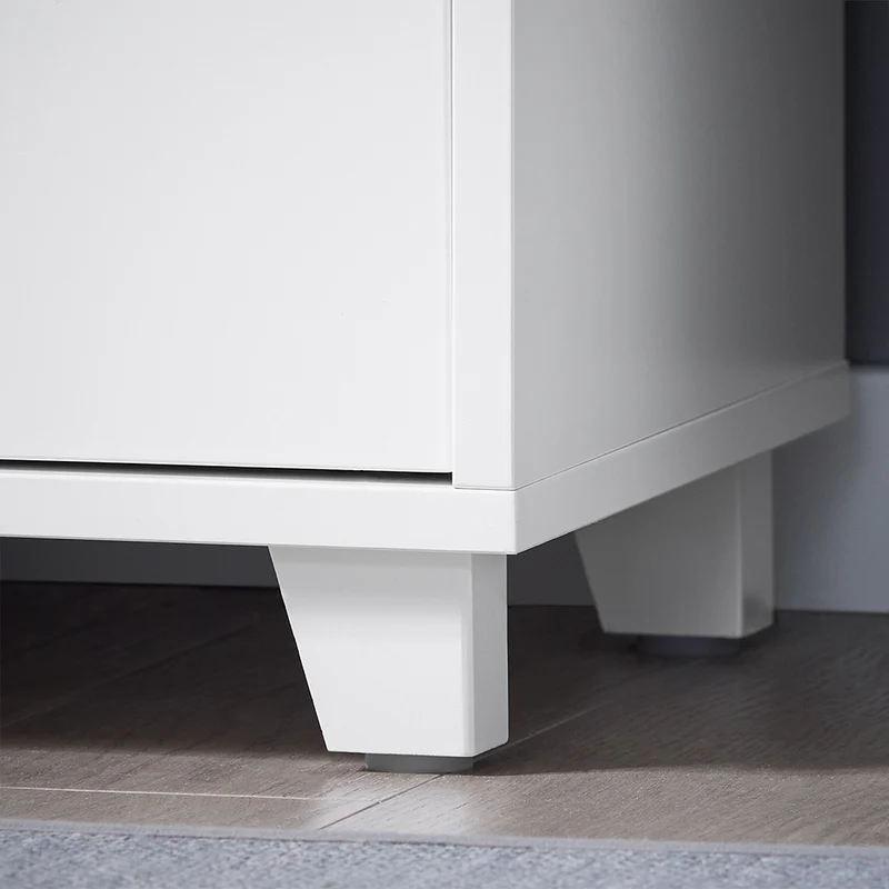 SoBuy BZR148-W Meuble Sous Lavabo de Salle de Bain, Meuble Sous Vasque à 2 Portes