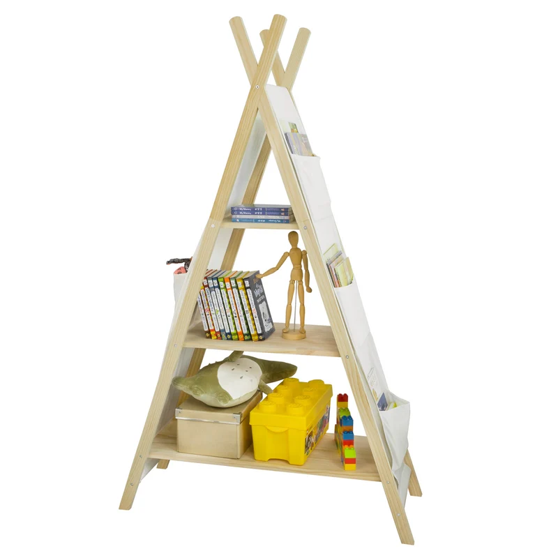 SoBuy KMB30-WN Bibliothèque Étagère sur Pieds Étagère de Rangement pour Enfants