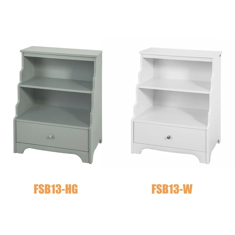 SoBuy FSB13-W Meuble de Rangement Table de Chevet Étagère Style Échelle