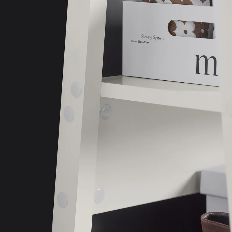 SoBuy FRG59-W Porte-Vêtement en Bois Penderie à Vêtement Porte-Manteau avec Deux Étagères