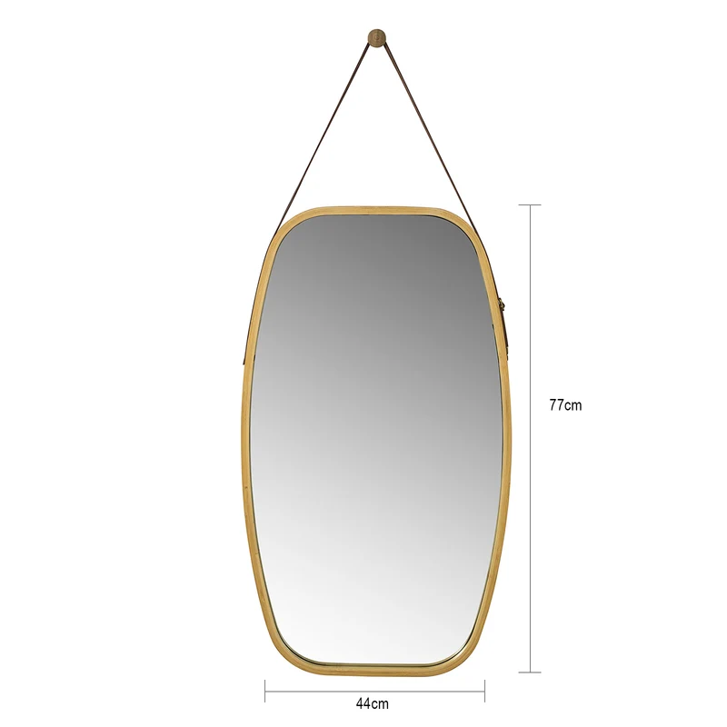 SoBuy BZR12-N Miroir Mural Bambou Miroir Salle de Bain