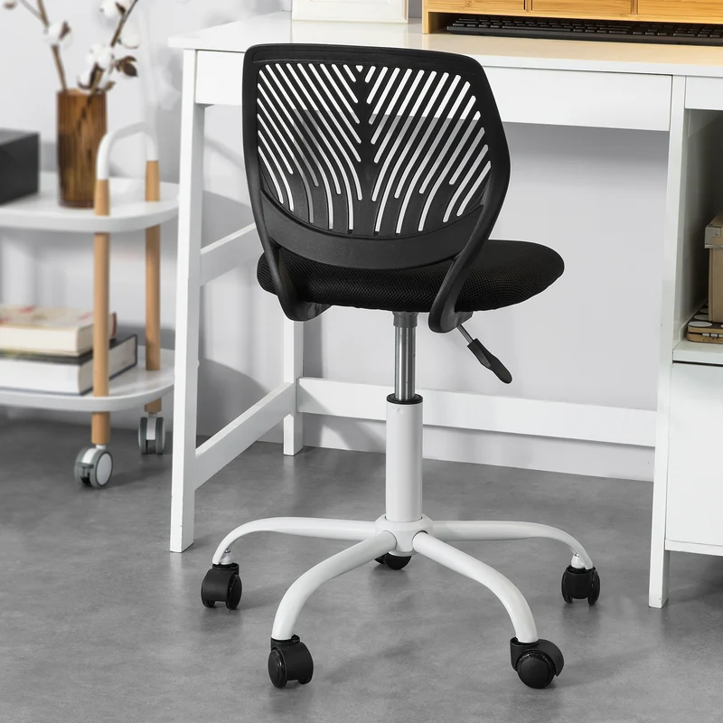 SoBuy FST64-SCH Chaise de Bureau Ergonomique Fauteuil Pivotant Chaise pour Ordinateur Hauteur Réglable -Noir
