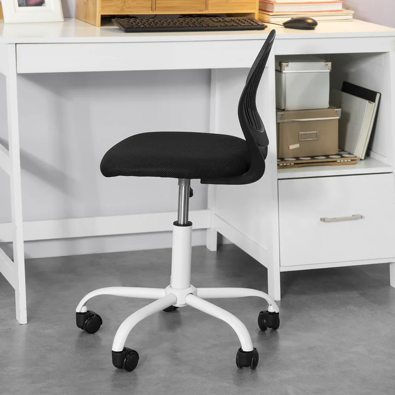 SoBuy FST64-SCH Chaise de Bureau Ergonomique Fauteuil Pivotant Chaise pour Ordinateur Hauteur Réglable -Noir