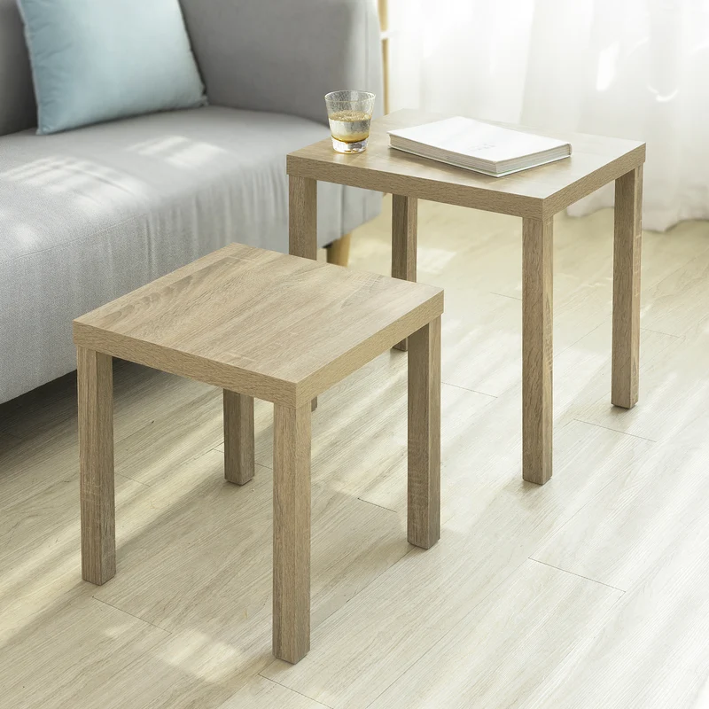 SoBuy FBT83-N Tables Basses Gigognes Table café Table d'Appoint Table Basse de Salon, Set de 2