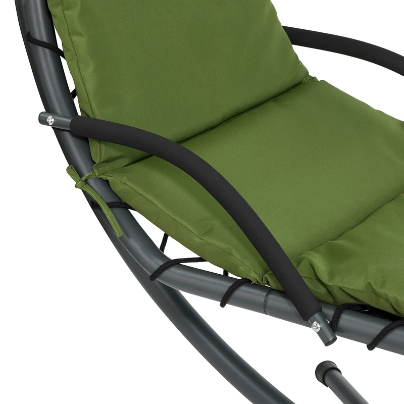 SoBuy OGS39-GR Bain de Soleil Hamac Transat Suspendu Lit Suspend Balancelle de Jardin