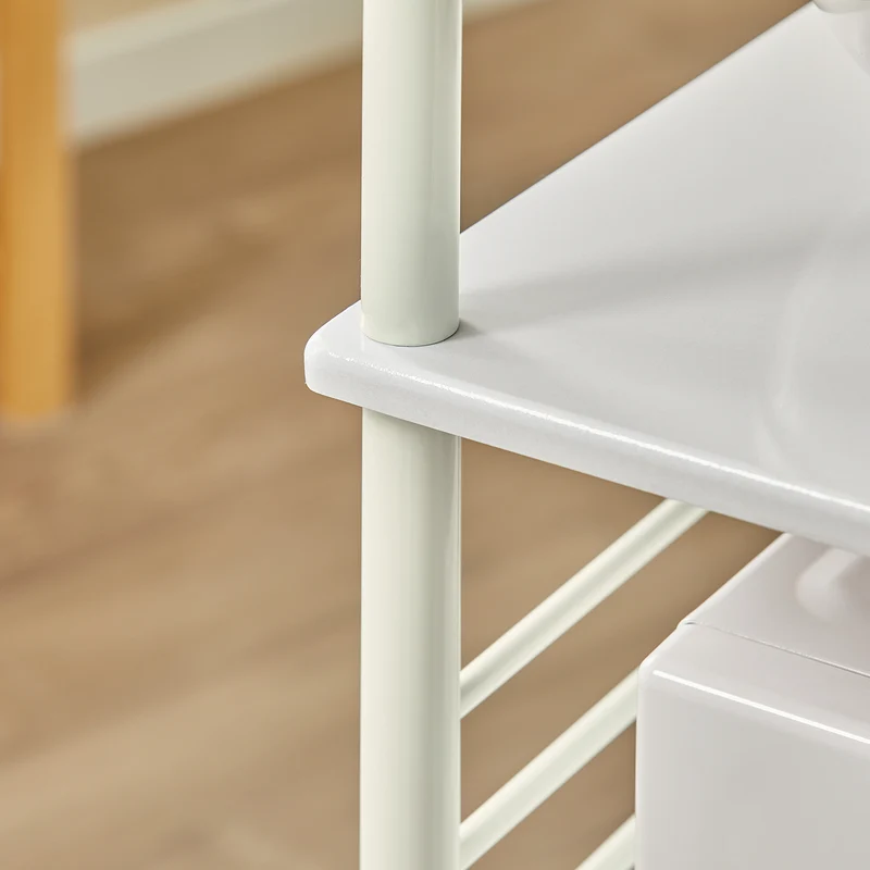 SoBuy FRG12-W Meuble rangement cuisine roulant en bois, Chariot de cuisine de service