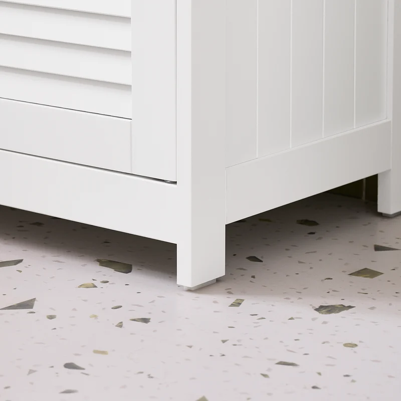 SoBuy FRG237-WN Meuble Sous Lavabo, Meuble sous Vasque avec 2 Portes et 2 Étages