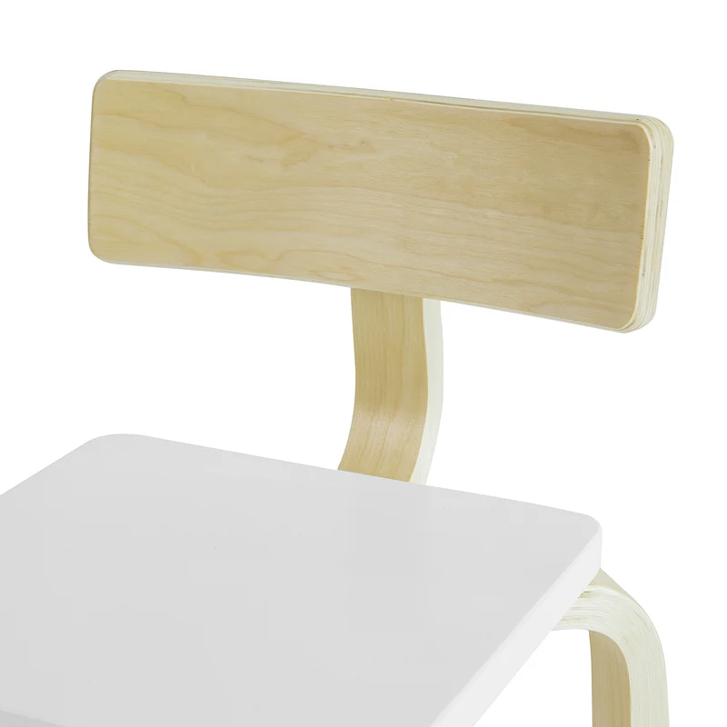 SoBuy KMB29-W Chaise pour Enfant en Bois Bouleau Chaise Enfant Confortable avec Dossier