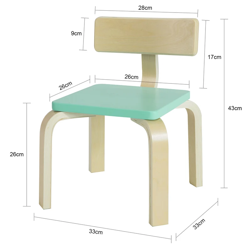 SoBuy KMB29-HB Chaise pour Enfant en Bois Bouleau Chaise Enfant Confortable