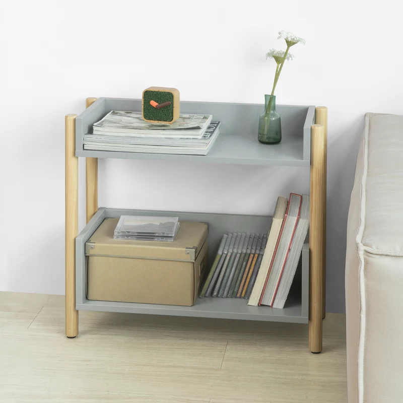 SoBuy KMB28-HG Bibliothèque pour Enfants à 2 Étages Étagère à Livres Enfants