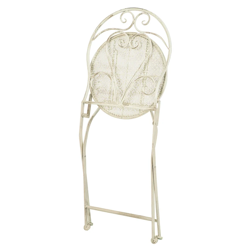 SoBuy OGT33-W 3pcs Salon de Jardin Bistrot 2 Personnes 2 Chaises de Jardin + 1 Table Bistrot Pliantes