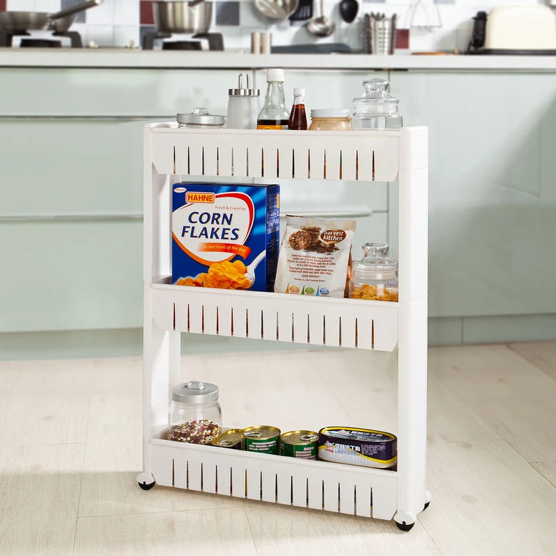 SoBuy FRG40-W Tour de Rangement Cuisine Salle de Bain Armoires de Cuisine