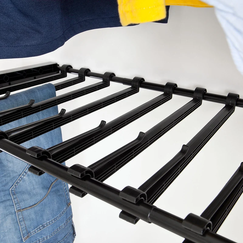 SoBuy FRG35 Télescopique Portant de vêtement Etagère de Rangement, penderie