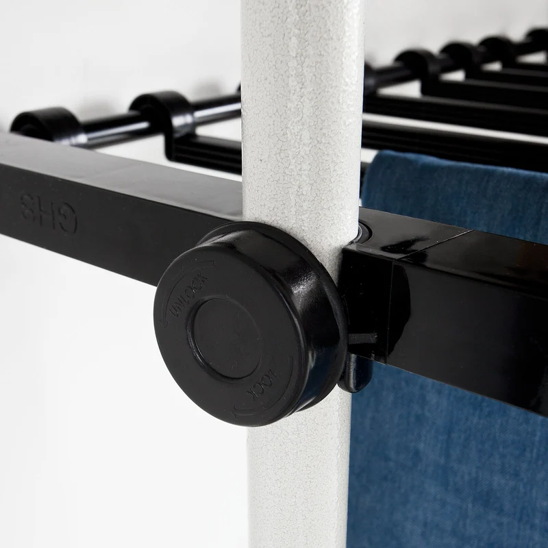 SoBuy FRG35 Télescopique Portant de vêtement Etagère de Rangement, penderie