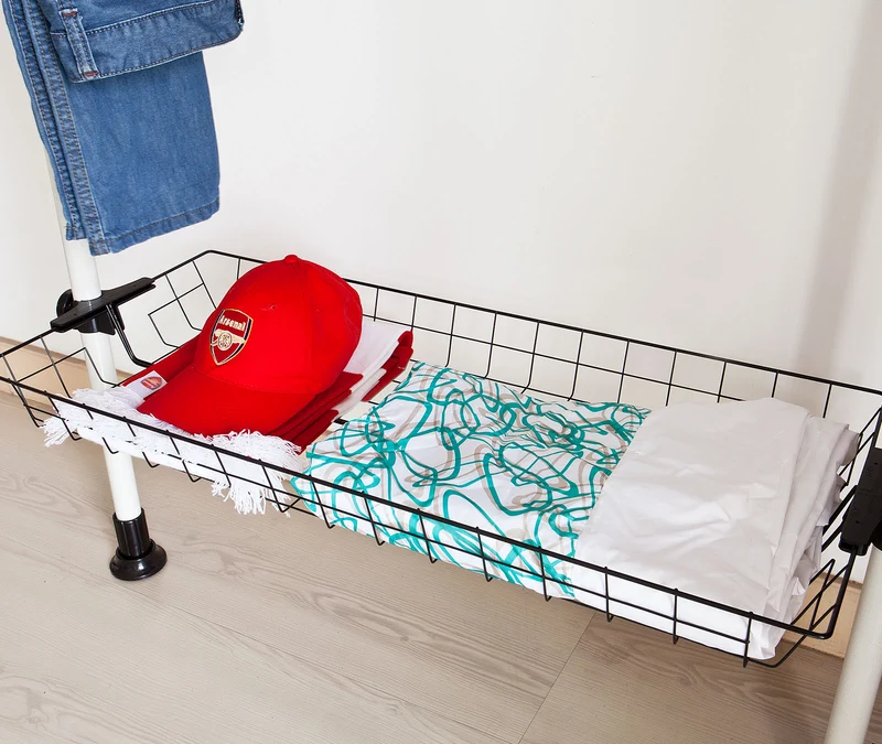 SoBuy FRG35 Télescopique Portant de vêtement Etagère de Rangement, penderie