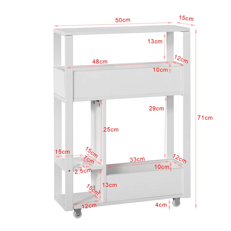 SoBuy FRG270-W Meuble de Rangement Salle de Bain Support Papier Toilette Meuble WC
