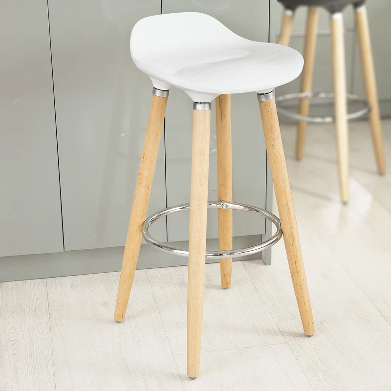 SoBuy FST34-W Tabouret de bar cuisine avec repose-pieds haute qualité