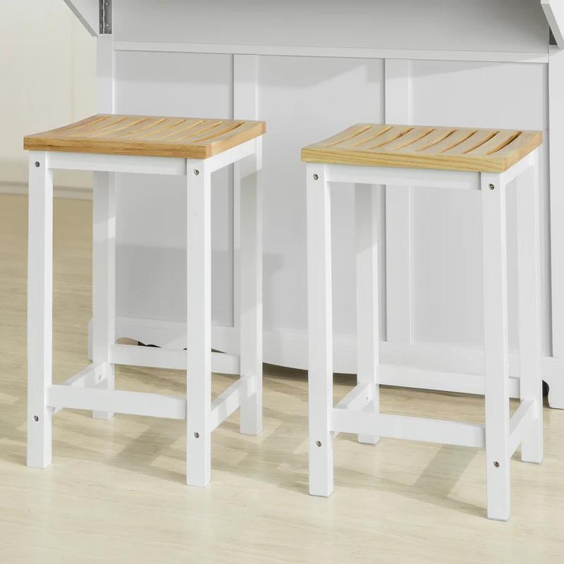 SoBuy FST29-WN Banc d'angle en Bois avec Repose-Pieds,FST29-WN