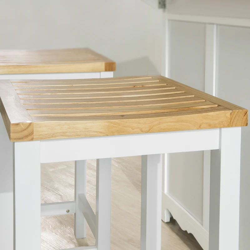 SoBuy FST29-WN Banc d'angle en Bois avec Repose-Pieds,FST29-WN