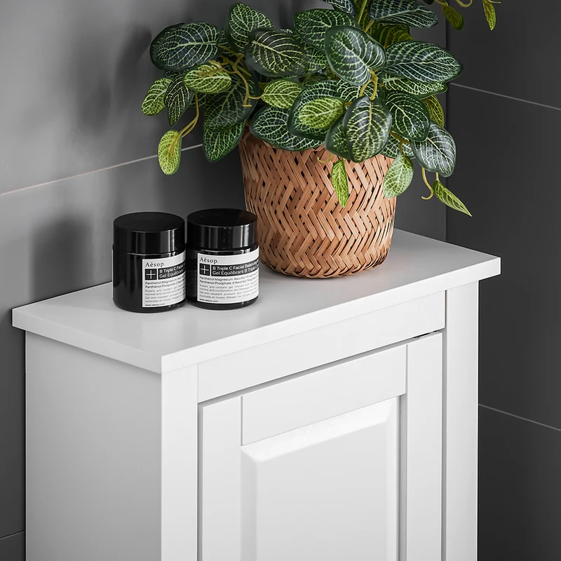 SoBuy FRG203-W Meuble Haut de Salle de Bain, 1 porte Placard Commode Meuble de Rangement