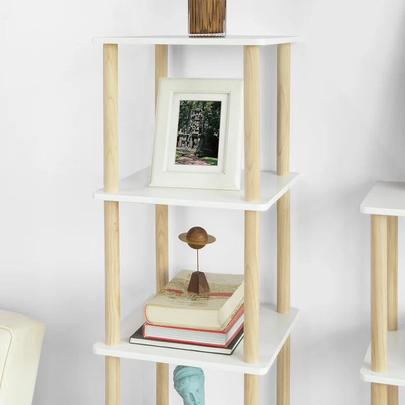 SoBuy STR04-K-WN Étagère de rangement Bibliothèque Étagère avec 5 tablettes Étagère de cuisine