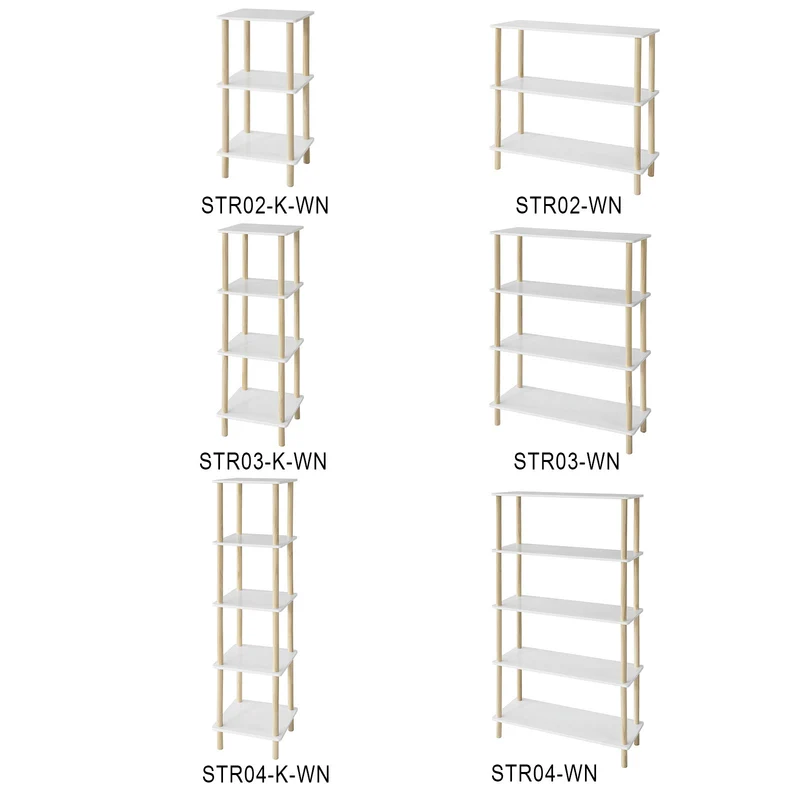 SoBuy STR02-K-WN Étagère de Rangement Bibliothèque Étagère avec 3 tablettes Étagère de Cuisine Étagère Polyvalente