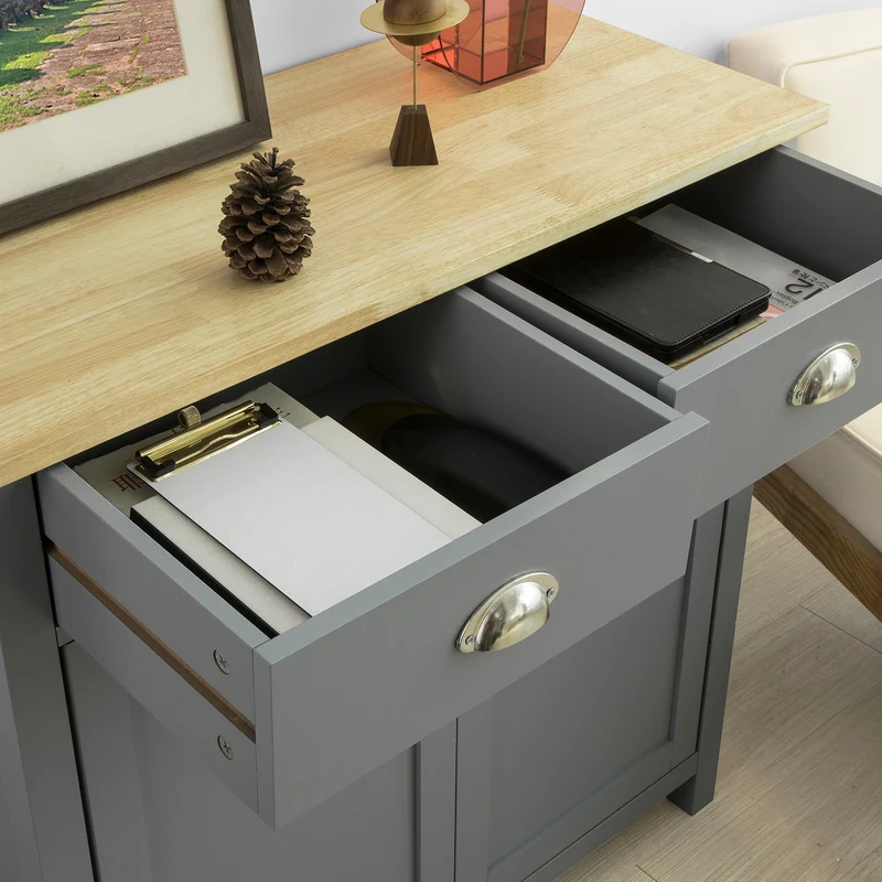 SoBuy FSB25-HG Buffet Commode Armoire de Rangement Table Console Meuble de Rangement pour entrée Chambre Salon