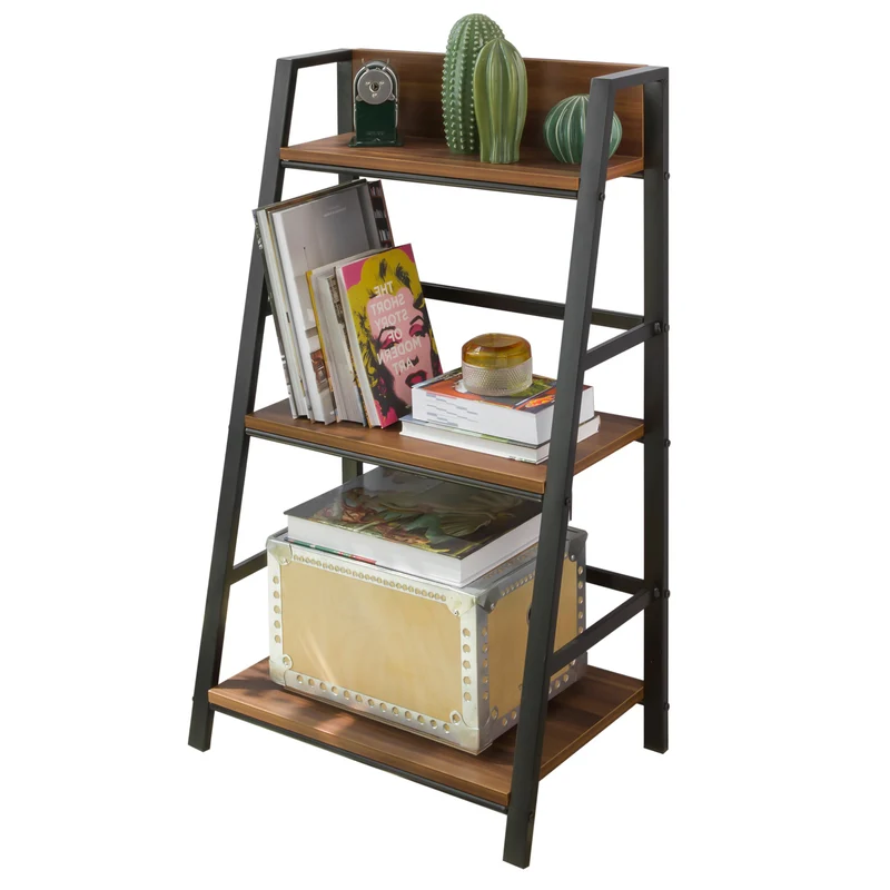 SoBuy STR01-N Bibliothèque Étagère échelle à 3 Niveaux pour Salon Bureau Cuisine Salle de Bain Meuble de Rangement