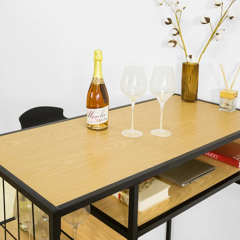 SoBuy OGT39-P Table Haute de Bar Table de Cuisine Mange-Debout Comptoir