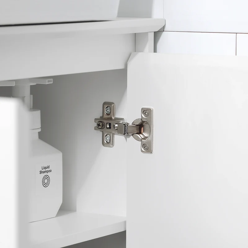 SoBuy BZR108-W Meuble sous Lavabo avec 2 Portes – 60×30×60 cm, Charge 30 kg, MDF E1, Blanc