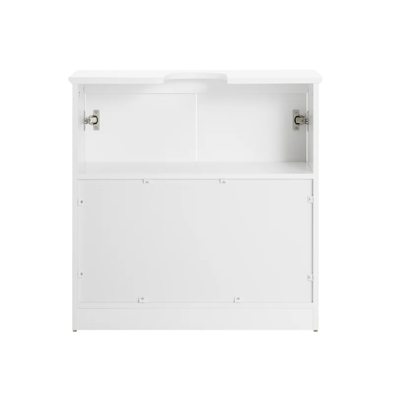 SoBuy BZR108-W Meuble sous Lavabo avec 2 Portes – 60×30×60 cm, Charge 30 kg, MDF E1, Blanc