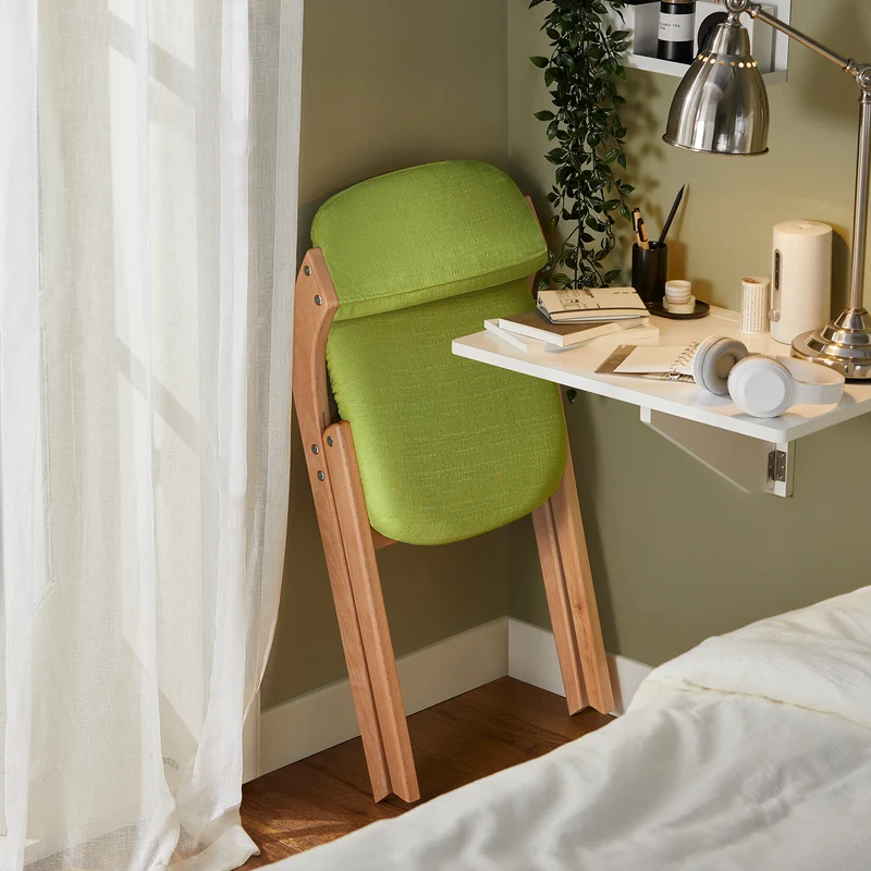 SoBuy FST92-GR Chaise Pliante Rembourrée en Bois – Vert