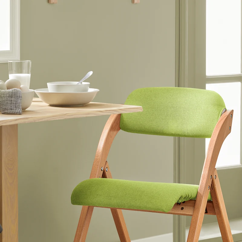 SoBuy FST92-GR Chaise Pliante Rembourrée en Bois – Vert