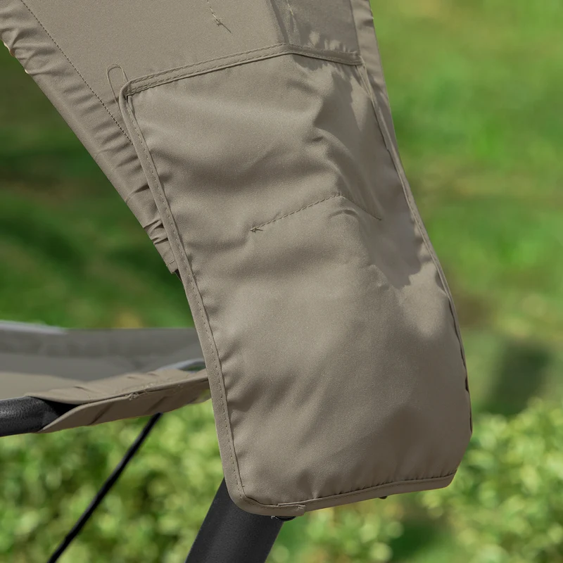 SoBuy OGS51-BR Hamac de Jardin avec Support et Pare-Soleil Bain de Soleil Transat Suspendu