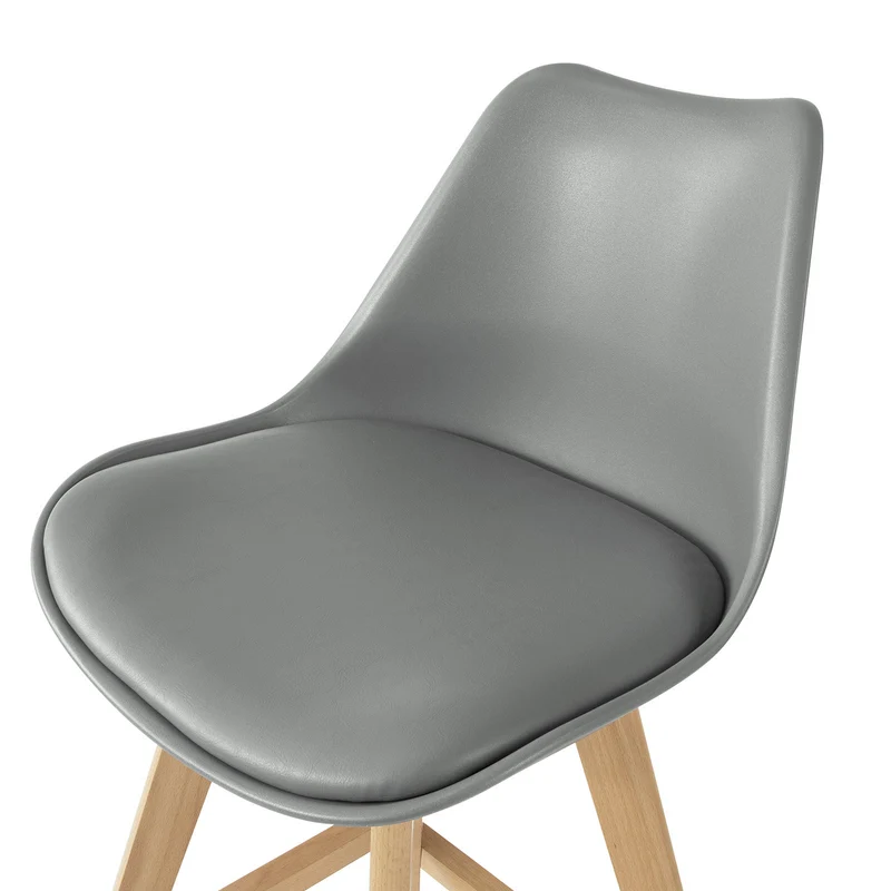 SoBuy FST69-HG Tabouret de Bar Tabouret Haut Cuisine Chaise de Bar avec Dossier