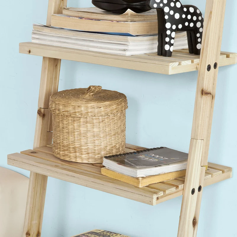 SoBuy FRG161-N Bibliothèque Étagère murale style échelle avec 6 niveaux de rangement