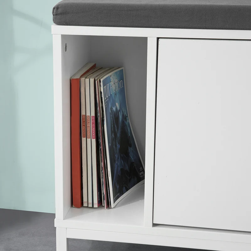 SoBuy FSR70-W Banc de Rangement à Chaussures Armoire à Chaussures 1 Abattant