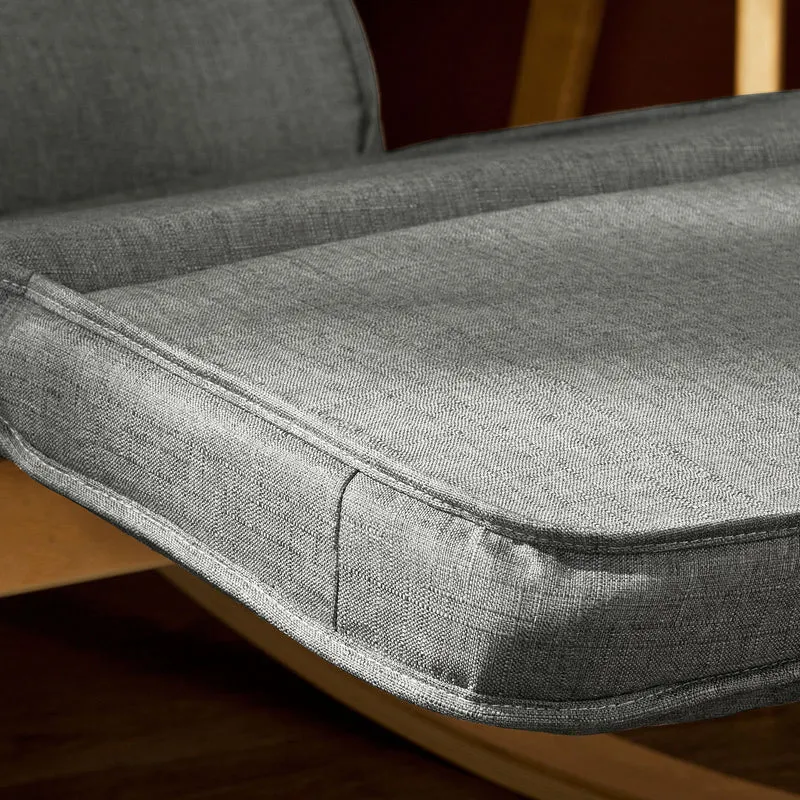 SoBuy FST18-DG Rocking Chair Fauteuil à Bascule avec Repose-pieds