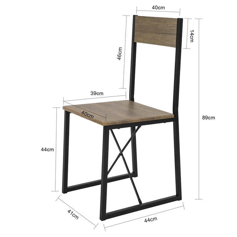 SoBuy FST67x4 Lot de 4 Chaises de Cuisine en Métal Chaises de Salle à Manger avec Dossier Chaise pour Restaurant