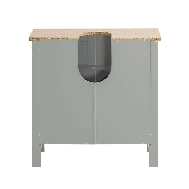 SoBuy BZR69-HG Meuble sous Lavabo, Meuble sous Vasque, Meuble de Salle de Bain, Placard de Rangement, Armoire Salle de Bain