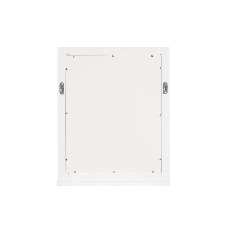 SoBuy FRG129-W Armoire Murale Salle de Bain avec Miroir, Format Compact, pour Salle de Bain et WC, Rangement Optimisé, Usage Quotidien – L40×P10×H49 cm, Blanc